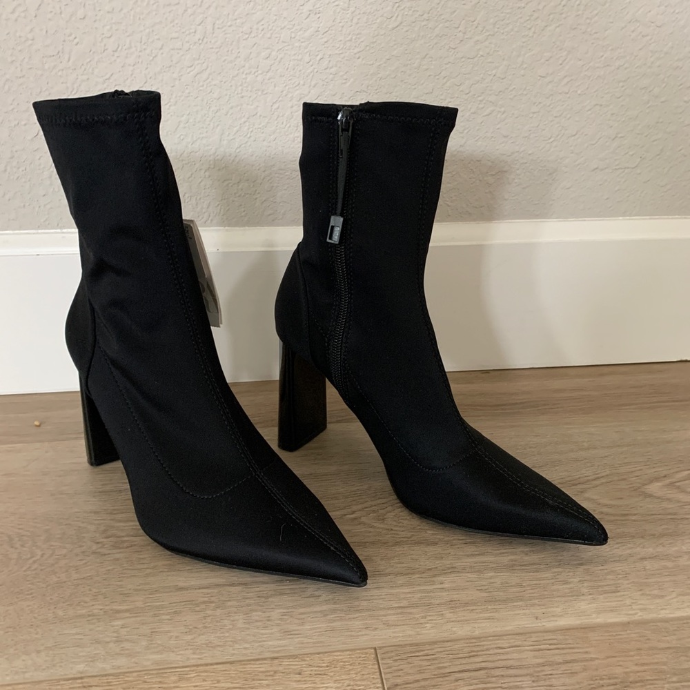 Like New Zara black socks boots 36